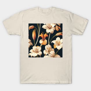 Daylily Rustic Vintage Botanical Style T-Shirt